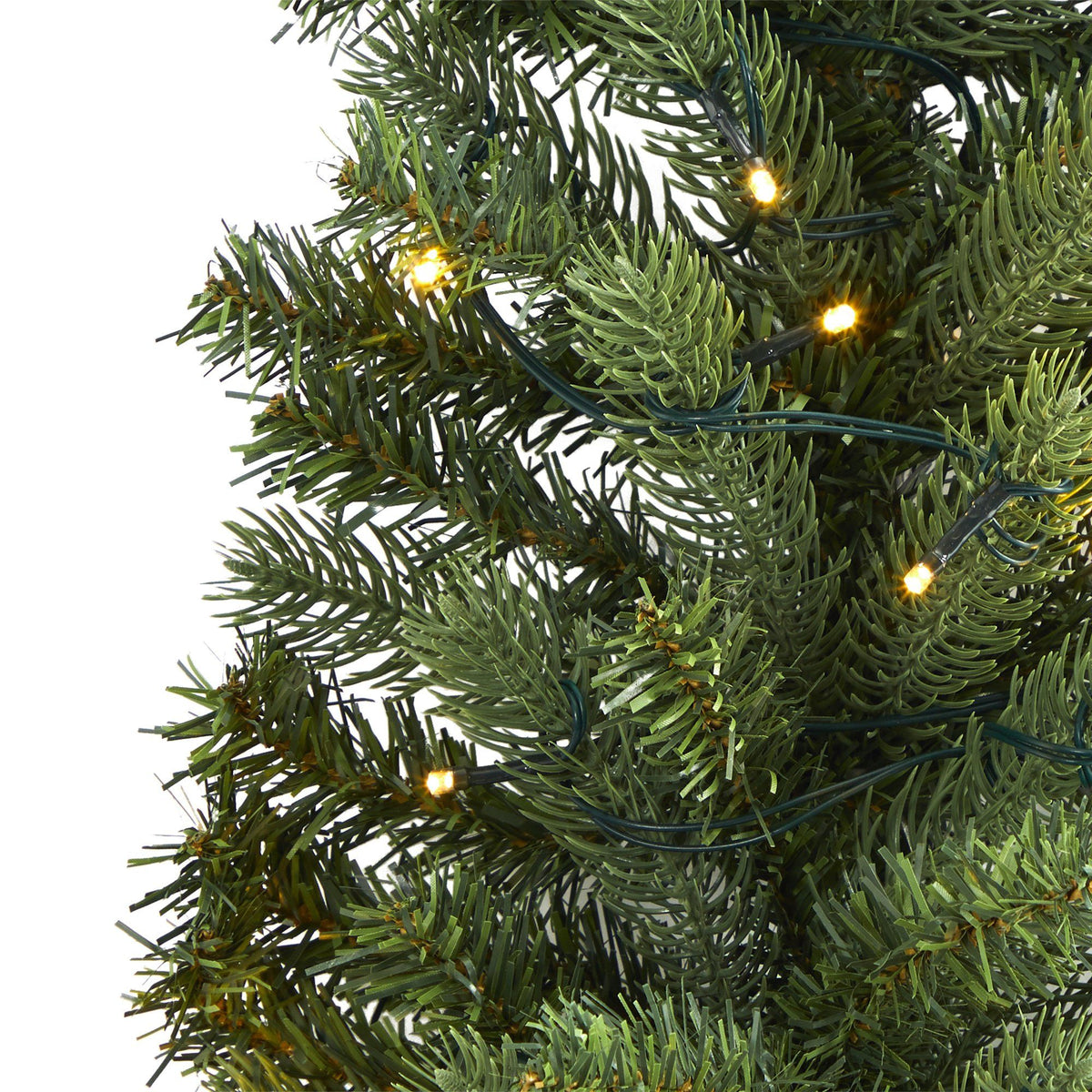 3' Flat Back Wall Hanging Artificial Christmas Tree with 35 Clear LED Lights, photo 4 of 7