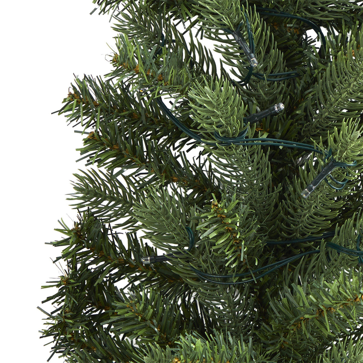 3' Flat Back Wall Hanging Artificial Christmas Tree with 35 Clear LED Lights, photo 5 of 7