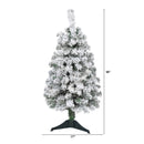 3' Flocked Rock Springs Spruce Artificial Christmas Tree