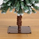 3', 4', 5' Pre-Lit Frosted Artificial Christmas Tree Set with Warm LED Lights - Set of 3
