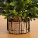 3' Artificial Balsam Fir Christmas Tree with Pine Cones in Jute Wire Planter