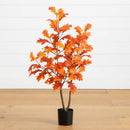 3' Autumn Oak Artificial Fall Tree