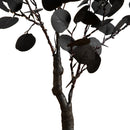 3' Pre-Lit Artificial Halloween Black Eucalyptus Tree with 80 Orange & Purple LED Lights