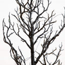 3' Pre-Lit Artificial Halloween Black Spooky Twig Tree with 100 Orange & Purple Copper Wire String LED Lights