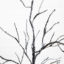 3' Pre-Lit Halloween Black Twig Artificial Tree with 80 Orange & Purple LED Lights