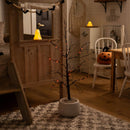 3' Pre-Lit Halloween Black Twig Artificial Tree with 80 Orange & Purple LED Lights