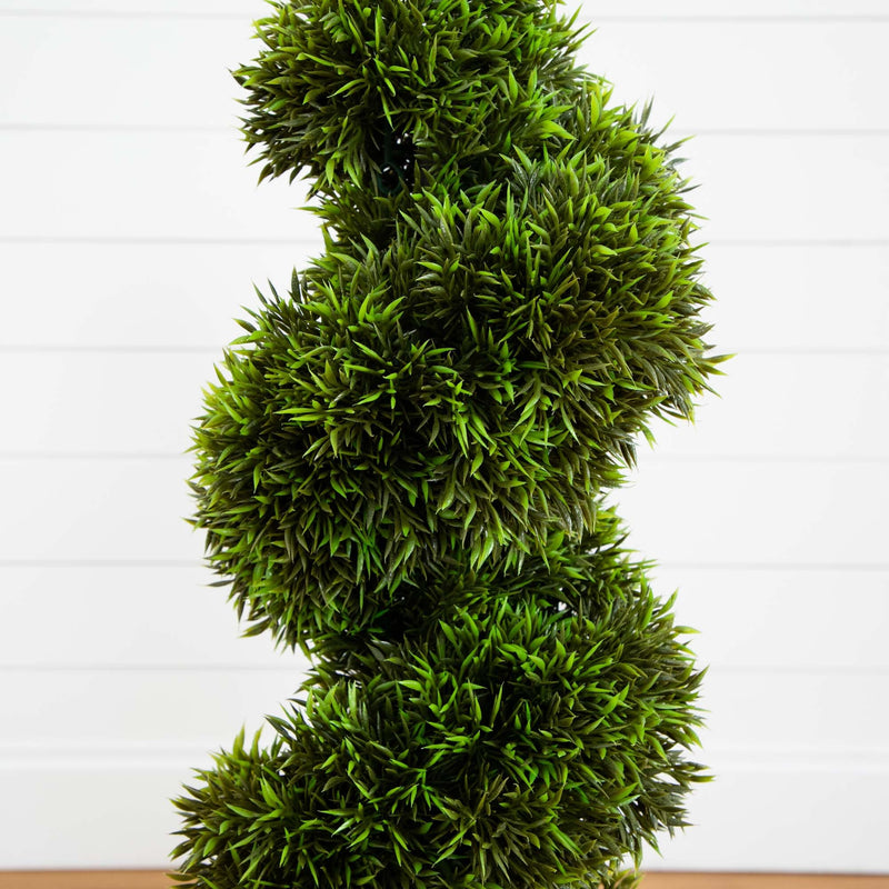 3' Grass Spiral Topiary w/Deco Planter, photo 2 of 3