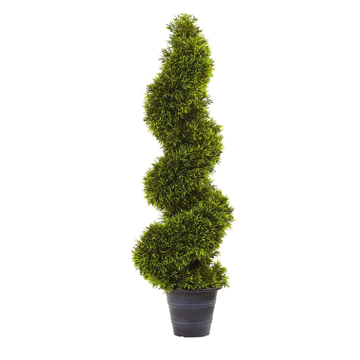 3' Grass Spiral Topiary w/Deco Planter, photo 3 of 3