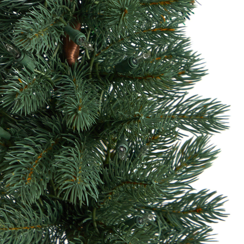 3’ Green Pine Artificial Christmas Tree with 50 Warm White Lights Set in a Burlap Base, photo 5 of 7