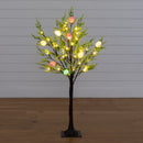 3' Pre-Lit Artificial Easter Egg Twig Tree with Greens and 40 Warm White LED Lights
