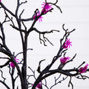3' Pre-Lit Artificial Halloween Spider Twig Tree with 36 Purple LED Lights