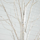 6’ Pre-Lit Artificial White Birch Tree with 92  Warm White LED Lights