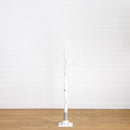 6’ Pre-Lit Artificial White Birch Tree with 92  Warm White LED Lights