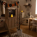 3' Pre-Lit Halloween Deluxe Black Twig Artificial Tree with 36 Orange & Purple LED Lights