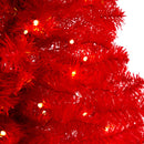 3’ Red Artificial Christmas Tree with 50 LED Lights and 118 Bendable Branches