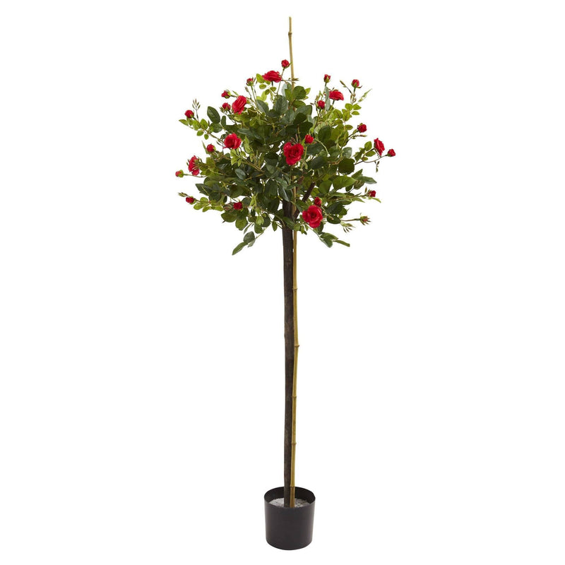 3' Rose Topiary Silk Tree