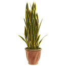 3’ Sansevieria Artificial Plant in Terra Cotta Planter