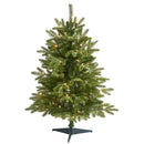 3’ Snowed Grand Teton Fir Artificial Christmas Tree with 50 Clear Lights and 111 Bendable Branches