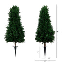 3' UV Resistant Artificial Cedar Plant with Integrated Ground Stake (Indoor/Outdoor) - Set of 2 by Nearly Natural