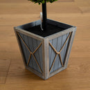 3’ UV Resistant Artificial Double Ball Boxwood Topiary with LED Lights in Decorative Planter (Indoor/Outdoor)