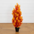 3' UV Resistant Autumn Artificial Fall Cedar Tree (Indoor/Outdoor)