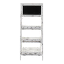 3’ White Washed Farmhouse Stand with Chalkboard