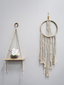 3’ x 1’ Boho Macrame Dreamcatcher Wall Hanging Decor