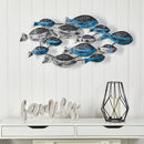 3’ x 1.5’ Coastal Fish Metal Wall Art Decor