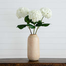 30" Artificial Hydrangea Flower Stems- Set of 3