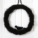 30” Halloween Black Raven Twig Wreath