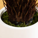 30" UV Resistant Artificial Cycas Palm Tree in White Decorative Planter (Indoor/Outdoor)