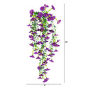 30" UV Resistant Artificial Morning Glory Hanging Plant (Indoor/Outdoor) - Set of 6