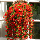 30" UV Resistant Artificial Morning Glory Hanging Plant (Indoor/Outdoor) - Set of 6
