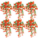 30" UV Resistant Artificial Morning Glory Hanging Plant (Indoor/Outdoor) - Set of 6