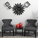 30” x 30” Brushed Metal Daisy Flower Sconce Candle Holder Wall Art Decor