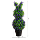 31" UV Resistant Artificial Easter Bunny Shaped Lavender Topiary (Indoor/Outdoor)