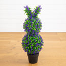31" UV Resistant Artificial Easter Bunny Shaped Lavender Topiary (Indoor/Outdoor)