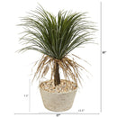 32” Pony Tail Palm Artificial Plant in White Planter
