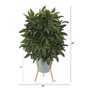 33” Bracken Fern Artificial Plant in Green Planter with Stand