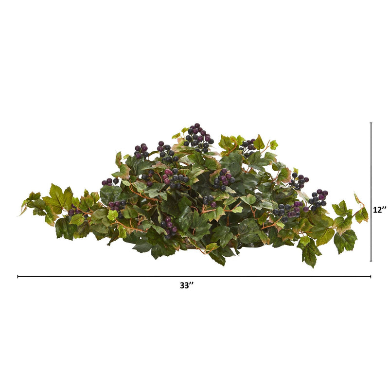 33” Grape Leaf Artificial Ledge Plant, photo 2 of 2