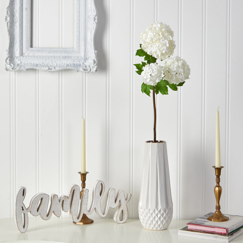 33” Snowball Hydrangea Artificial Flower (Set of 2)