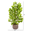34” Ficus Artificial Tree in Stoneware Planter