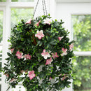 34" UV Resistant Artificial Azalea Hanging Basket (Indoor/Outdoor)