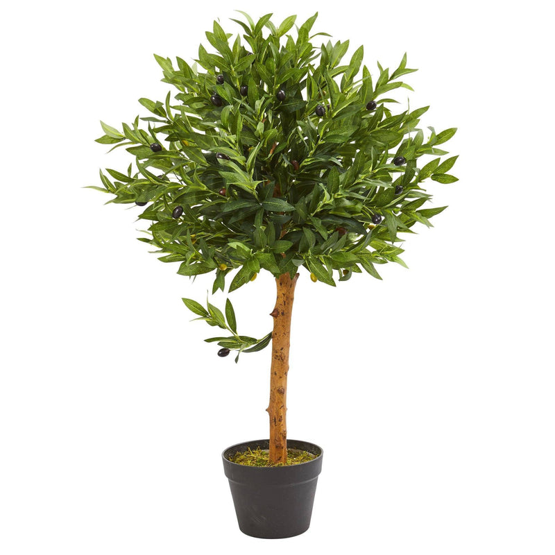 34” Olive Topiary Artificial Tree UV Resistant (Indoor/Outdoor)