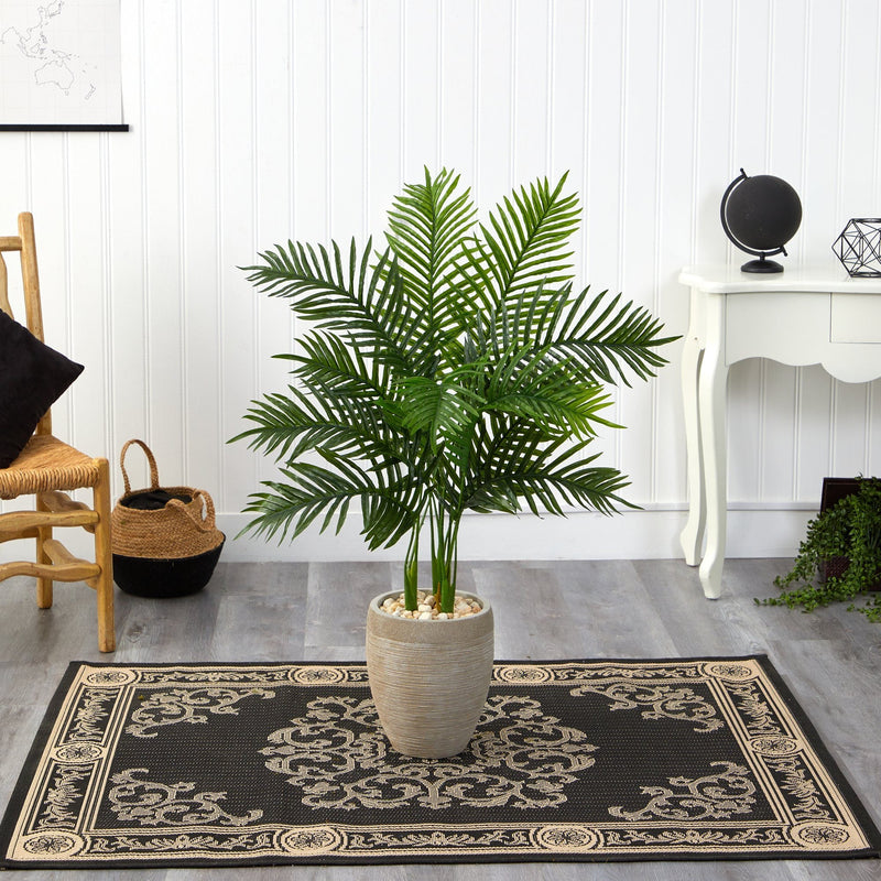 3.5' Areca Palm Artificial Tree in Sand Colored Planter (Real Touch)