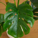 3.5' Artificial Monstera Tree in White Round Planter