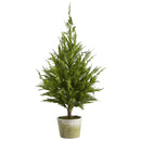 3.5’ Cedar Pine “Natural Look” Artificial Tree in Decorative Planter