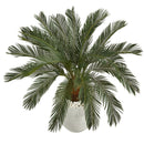 3.5’ Cycas Artificial Tree in White Planter