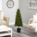 3.5’ Cypress Artificial Tree with 350 LED Lights UV Resistant (Indoor/Outdoor)