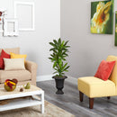3.5’ Dracaena Artificial Plant in Charcoal Urn (Real Touch)